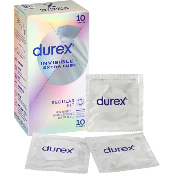 Durex Invisible Extra Lube condoms