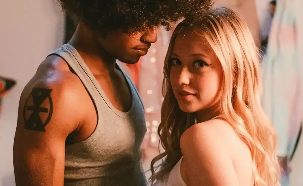 Young couple in a party