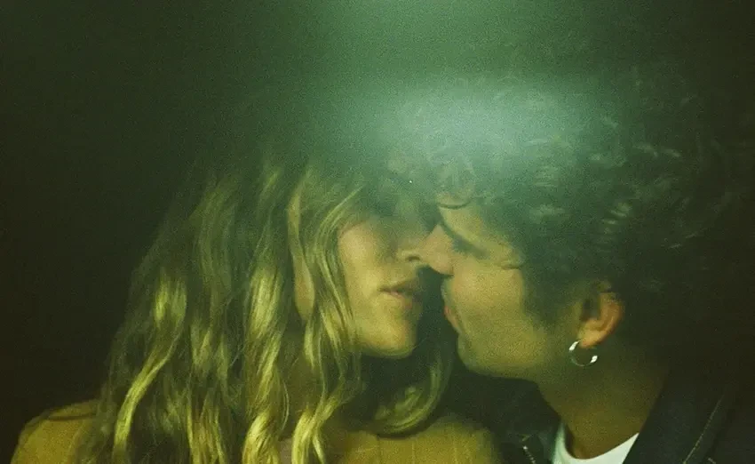 Couple about to kiss
